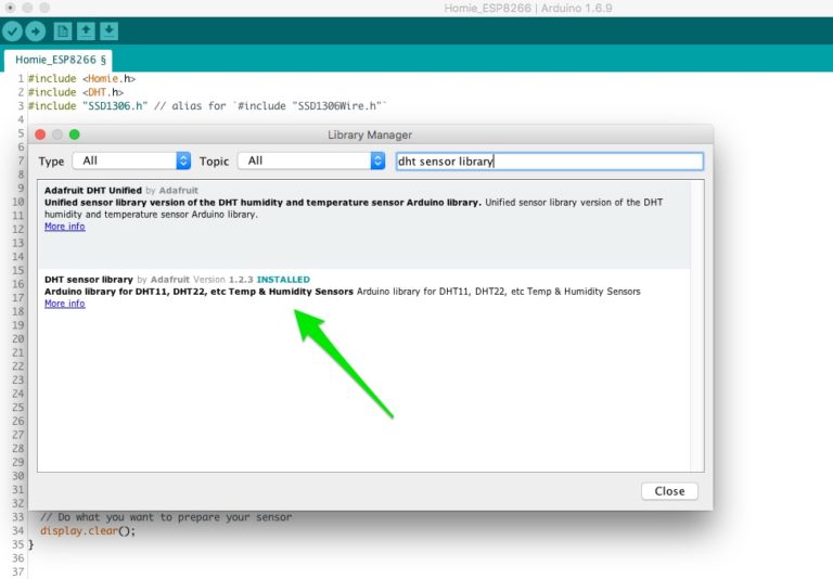 ESP8266 Send DHT Temperature & Humidity to MQTT & OLED Display