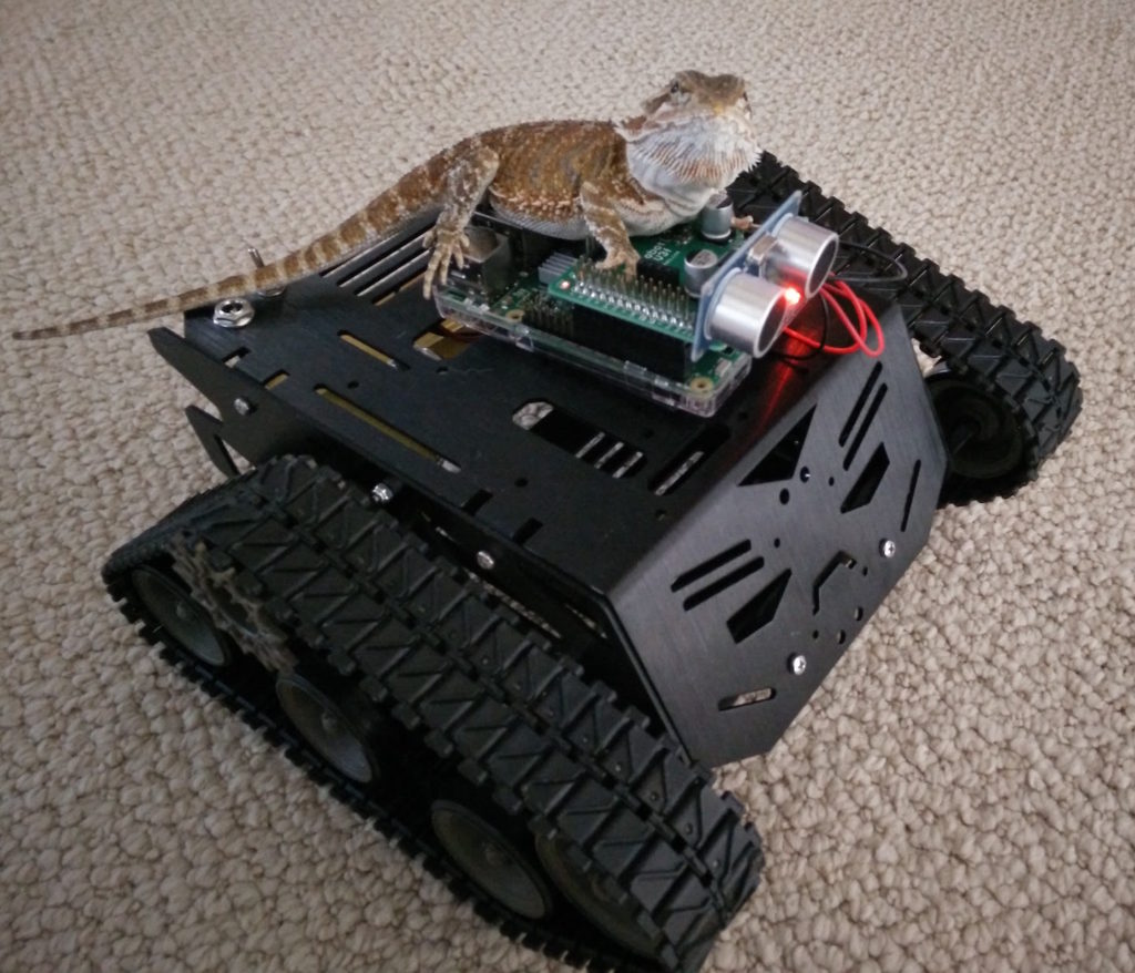 Picture of Bearded Dragon on DFRobot Devastator Tracked Robot Raspberry Pi Arduino