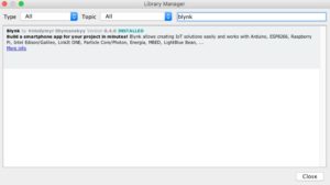 Screenshot of ESP8266 Blynk Arduino Library