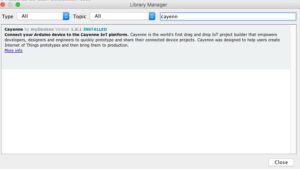 Screenshot ESP8266 Cayenne Arduino Library