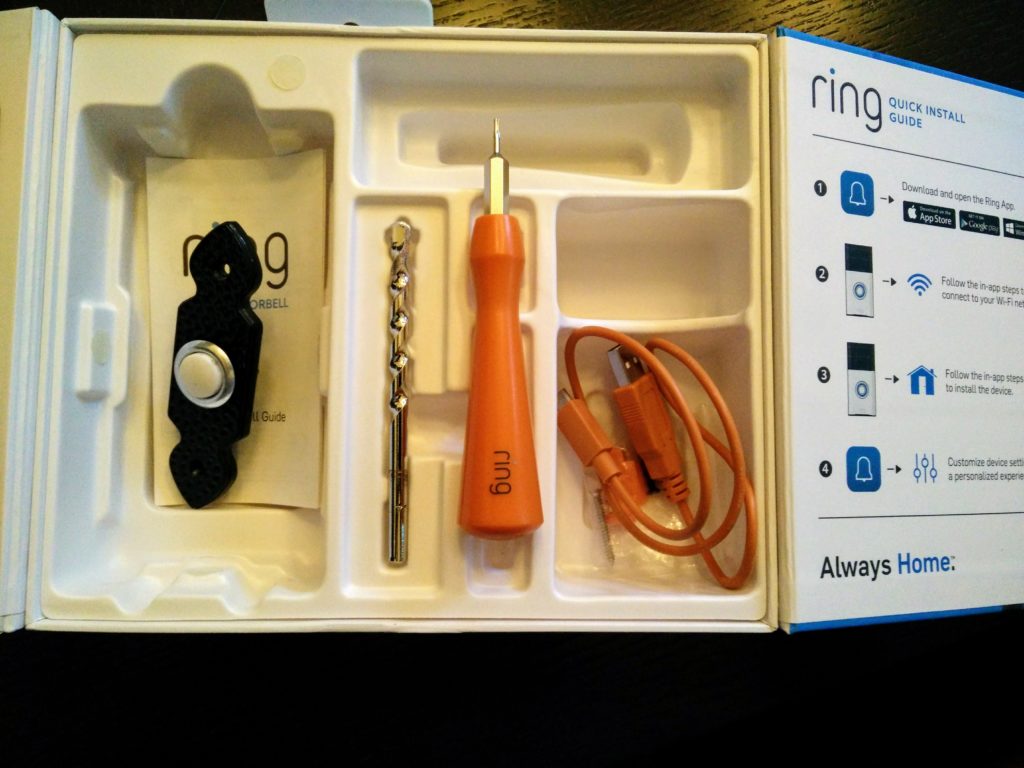 Picture of Ring Wi-Fi Video Doorbell Whats in the box