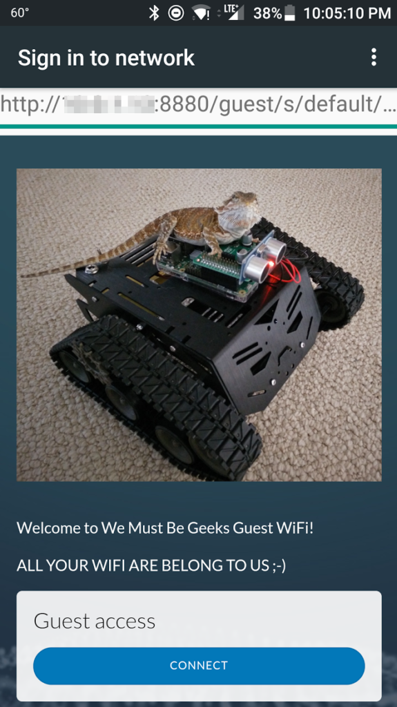 Screenshot of We Must Be Geeks Guest WiFi Portal