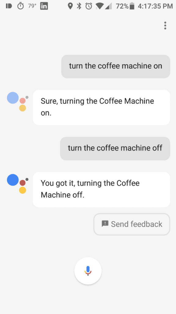 Screenshot Wemo Wifi Android Google Assistant Turn Coffee Machine On Off