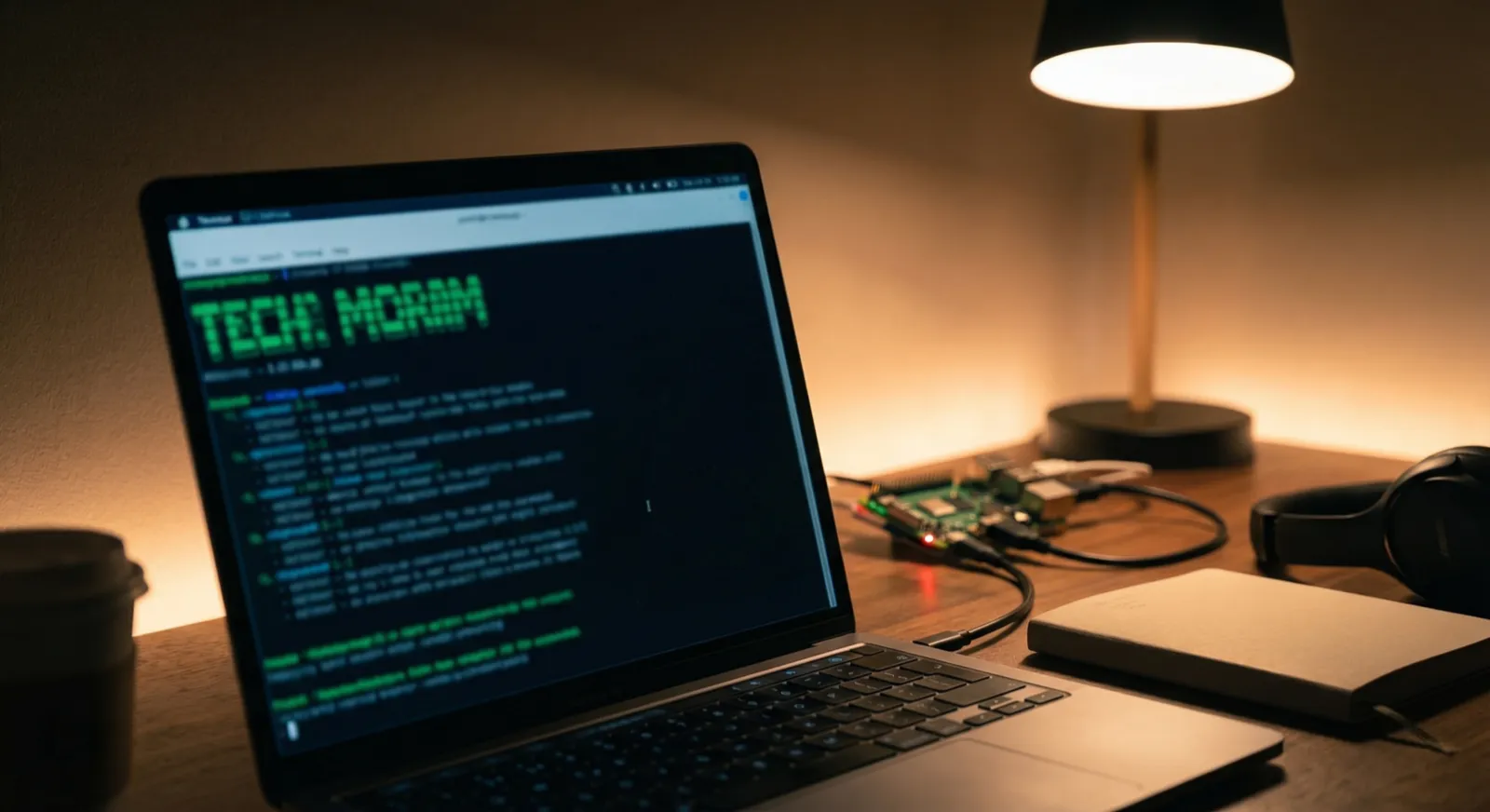 Terminal showing SSH connection to Raspberry Pi